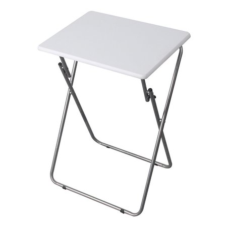 HOME BASICS Home Basics Multi-Purpose Foldable Table, White ZOR96325